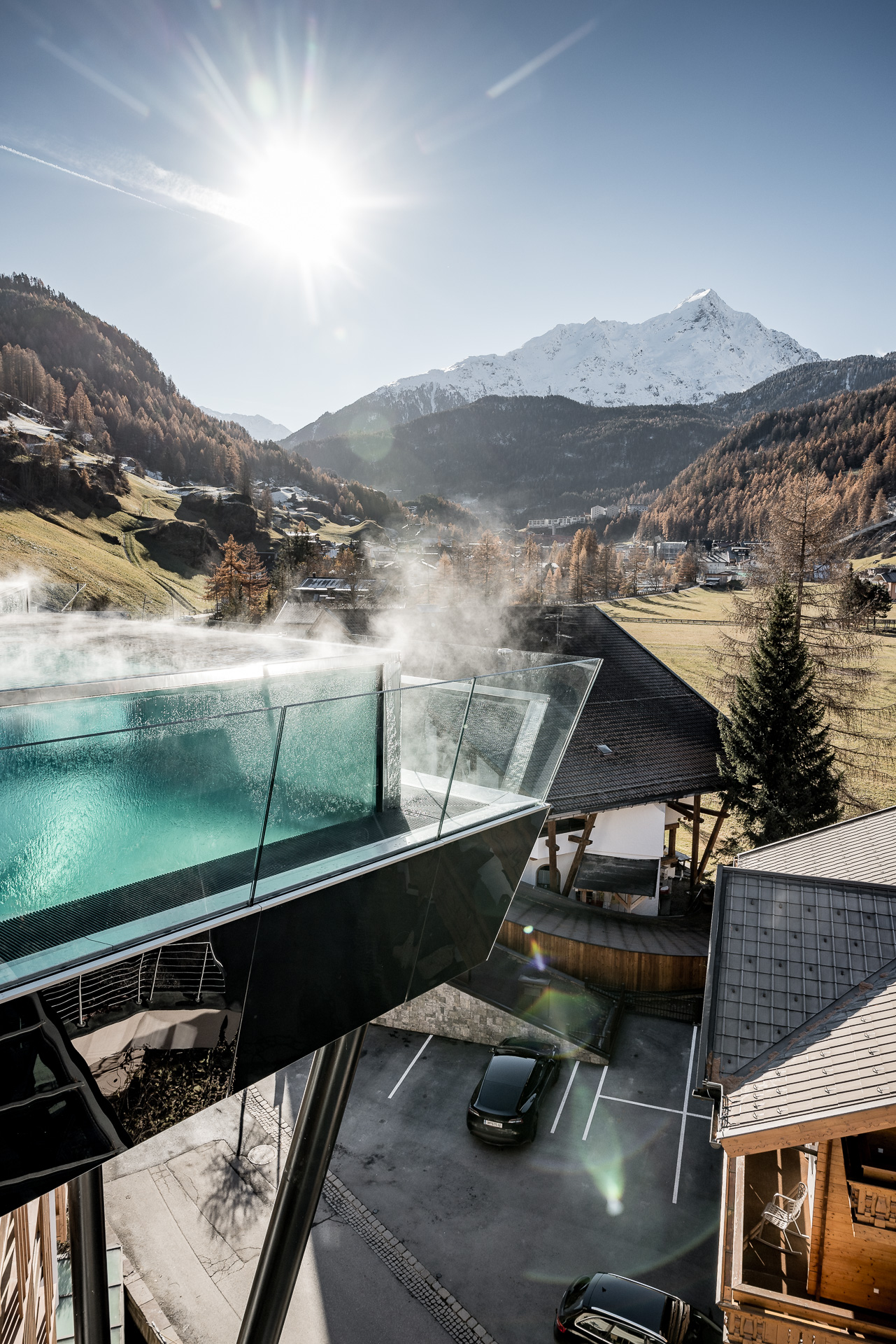 Hotel Das Central Sölden - Glasspitze vom Infinity Pool