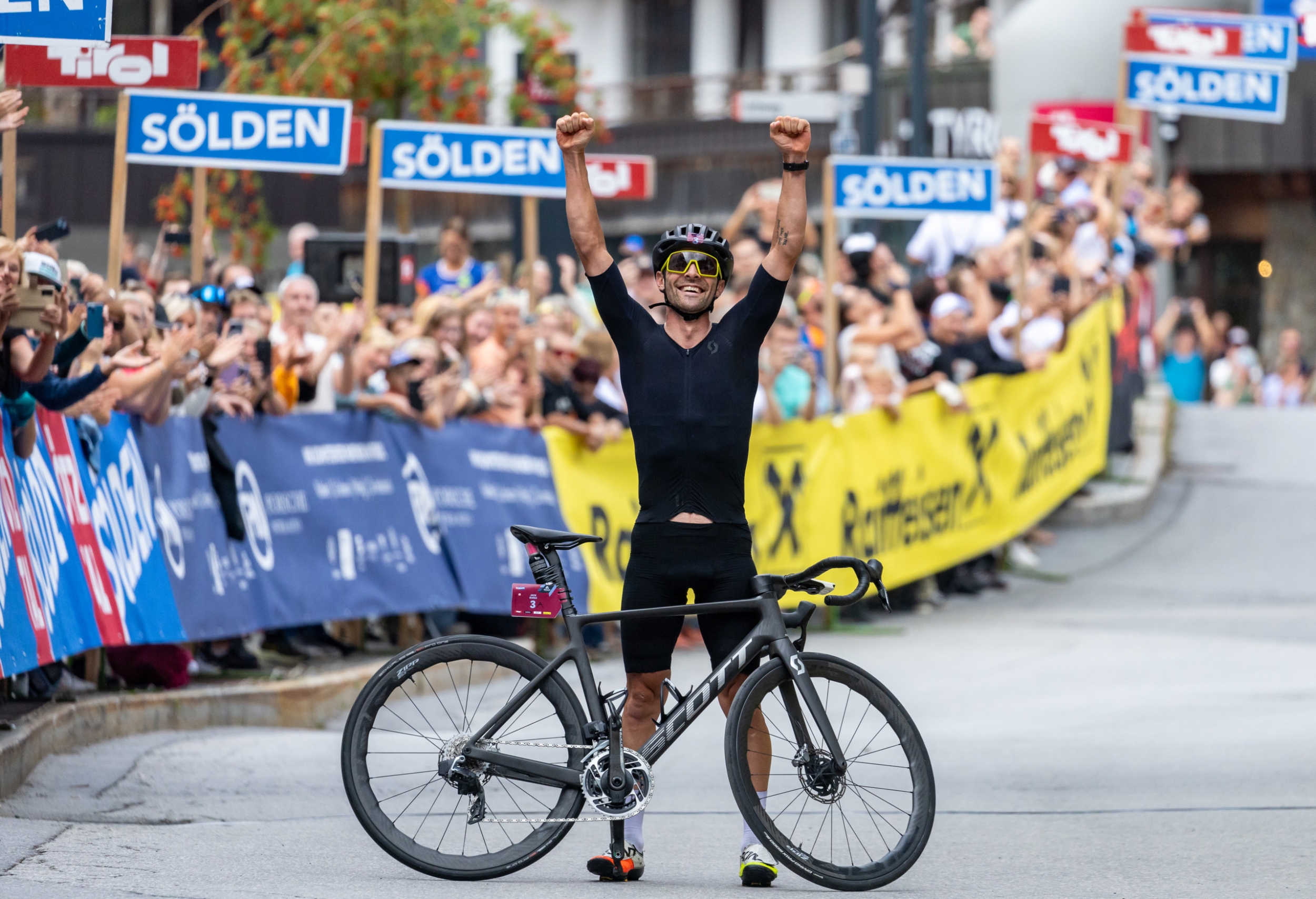 43. Auflage des Ötztaler Radmarathons 2024 mit Sieger Jack Burke aus Kanada