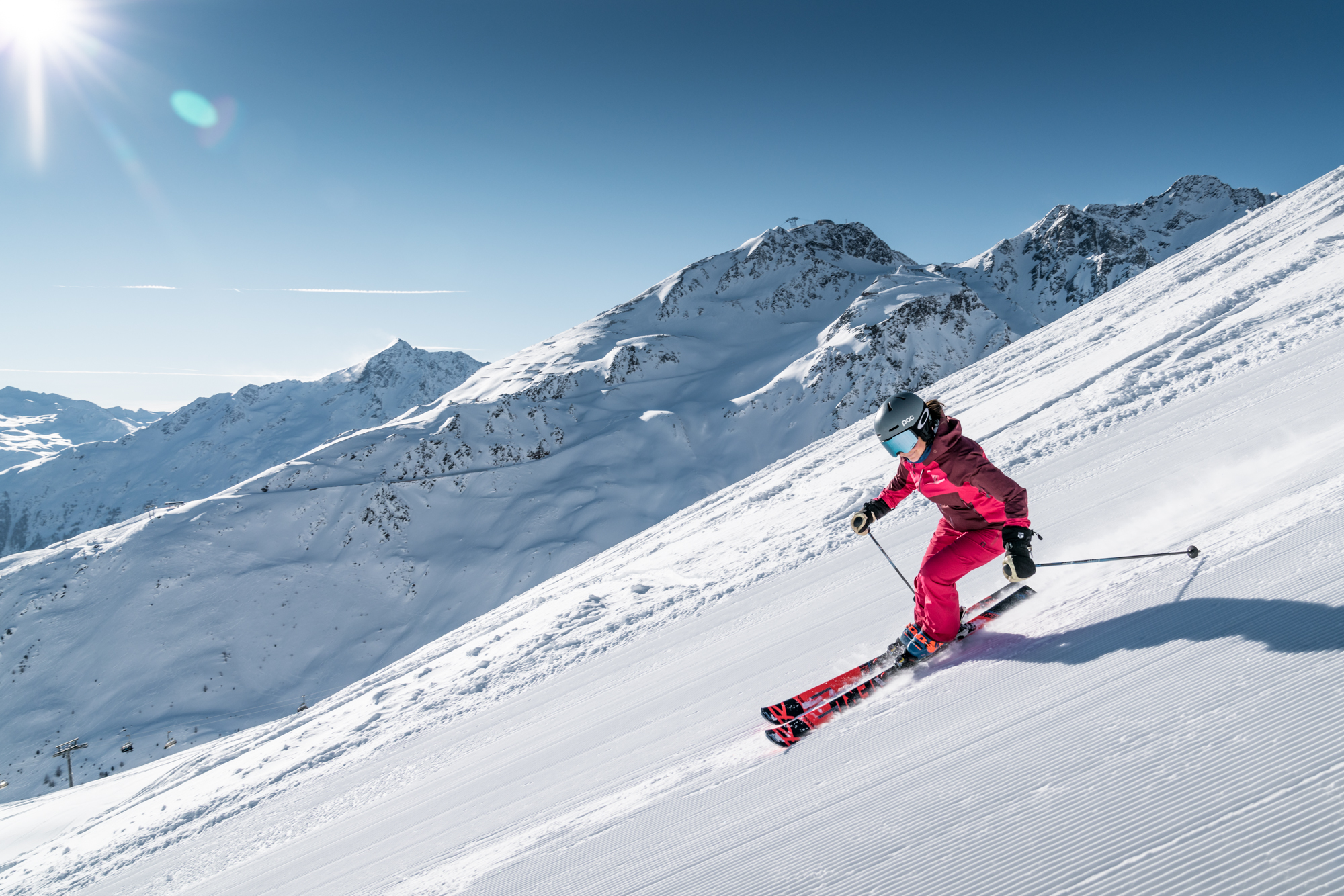 Skifahren im Skigebiet Sölden Hochsölden